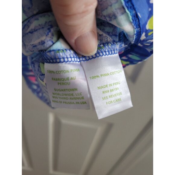 Lilly Pulitzer Blue Dress Swing Mini dress size XL luxetic Vacation Resort - Picture 4 of 6